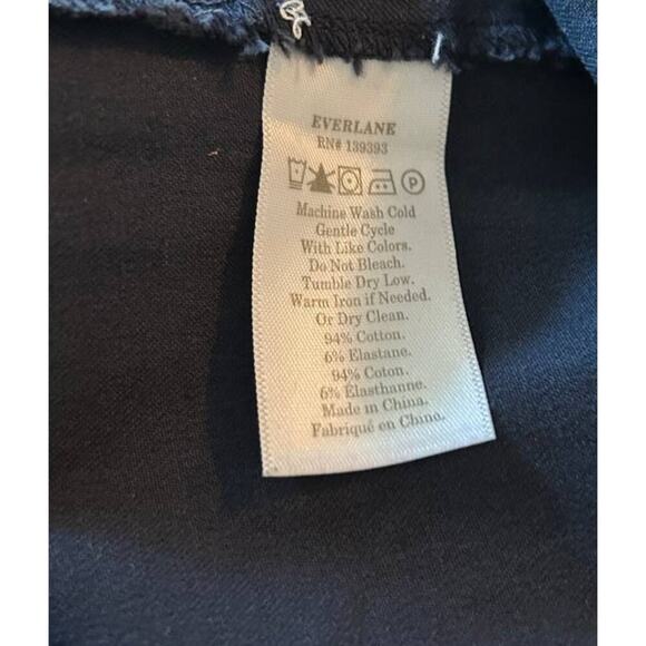 EVERLANE‎ Women's Side Zip Navy Blue Pull OnTapered Slim Fit Pants Sz 4 - Picture 3 of 4